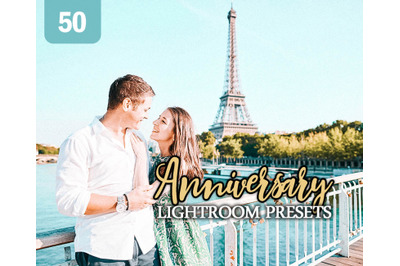 50 Anniversary Lightroom Presets for Photographer, Designer, Photograp