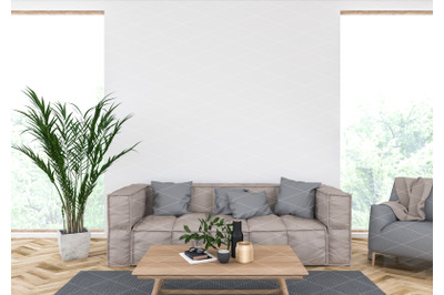 Interior scene - artwork background - frame mockup