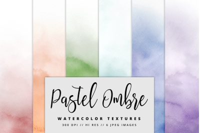 Pastel Ombre Watercolor Texture Pack