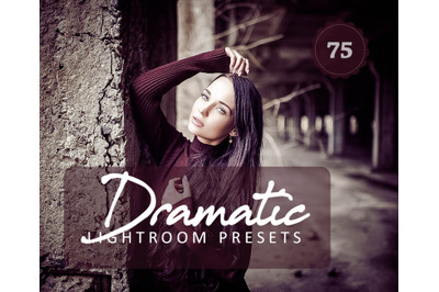 75 Dramatic Lightroom Presets for Photographer, Designer, Photography.