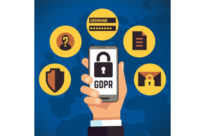 GDPR. General Data Protection Regulation internet identity european bu