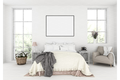 Interior scene - artwork background - frame mockup