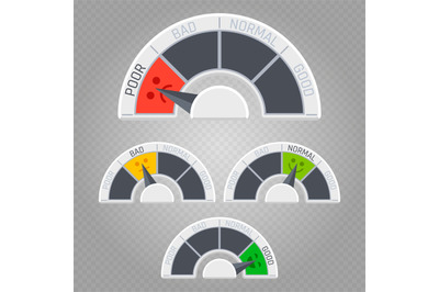 Flat emotions mood scales vector isolated set