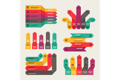 Origami infographic. Workflow layout diagram, number options, web fina