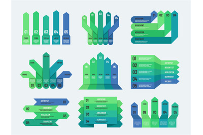 Option infographic. Options, steps or process graphs, charts and diagr