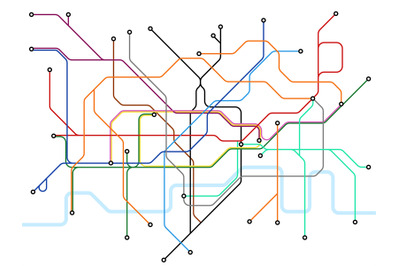 London underground map. Subway public transportation scheme. Uk train