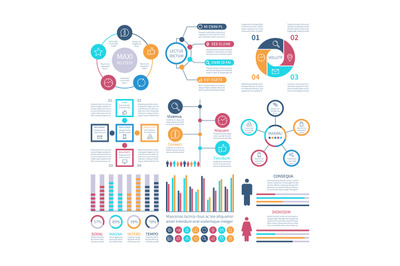 Infographic elements. Modern infochart&2C; marketing chart and graphs&2C; ba