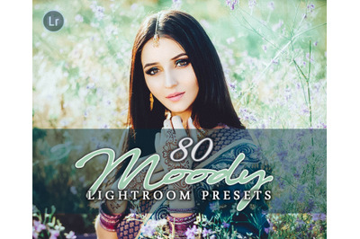 80 Moody Lightroom Presets for Photographer, Designer, Photography.etc