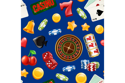 Vector realistic casino gamble pattern or background illustration