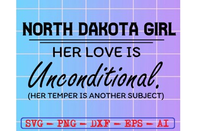 North dakota girl svg&2C; dxf&2C;eps&2C;png&2C; Digital Download