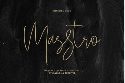 Masstro Signature Typeface