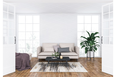 Interior scene - artwork background - frame mockup