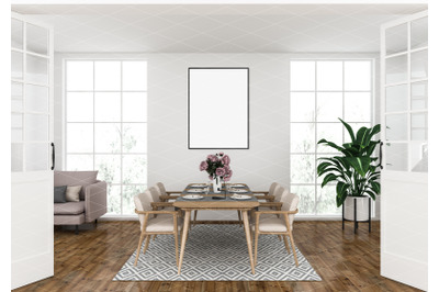 Interior scene - artwork background - frame mockup