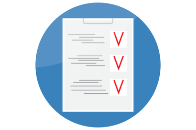 Checklist icon design flat