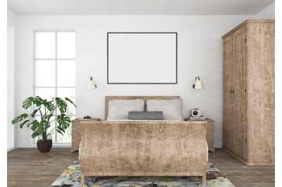 Interior scene - artwork background - frame mockup