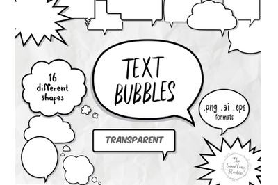 Text Bubbles. Comic globes