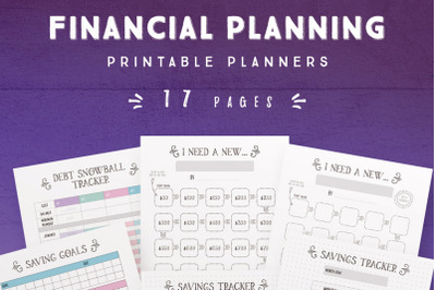 Financial Planning Printables [17 Pages]