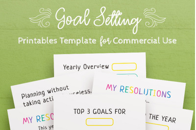 Goal Setting Printables InDesign Template for Commercial Use