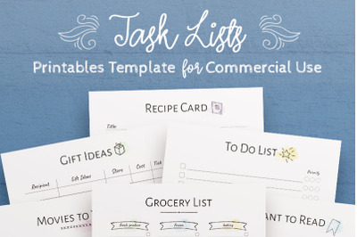 Printable Task Lists: InDesign Template For Commercial Use