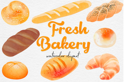 Watercolor Bread Clipart