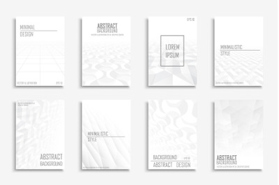 White futuristic 3d brochures,covers