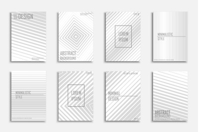 Abstract halftone striped brochures