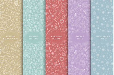 Christmas seamless color backgrounds