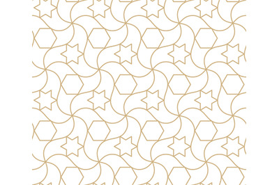 Arabic seamless pattern. Islamic geometric abstract background&2C; damask