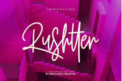 Rushtter Signature Font