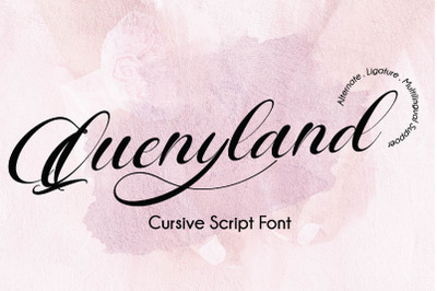 Quenyland - Cursive Script Font