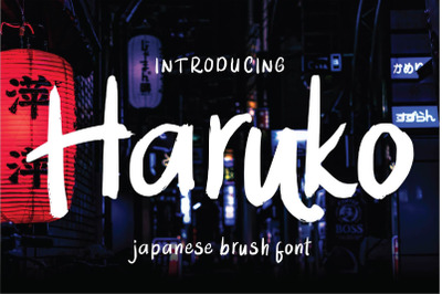 Haruko - Brush Font