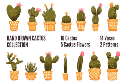 Hand drawn Cactus Collection