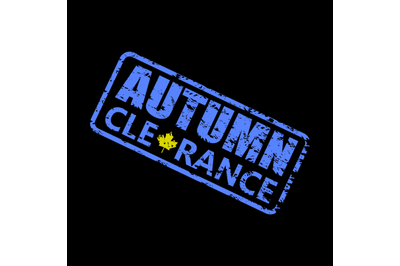 Autumn clearance rubber stamp, end season sell-out