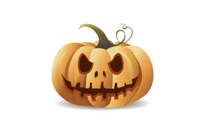 Halloween cartoon pumpkin smiling. Orange vector pumpkinHalloween cart