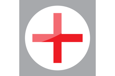 Sign red cross hospital clinic symbol