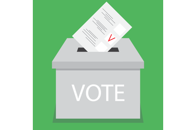 Ballot box design flat vote