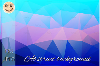 Blue shades pink low poly background