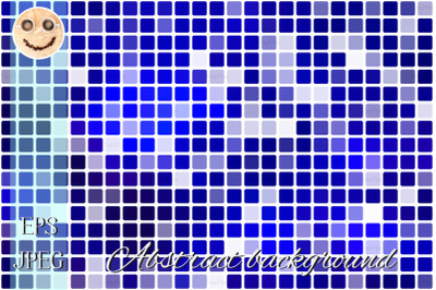 Dark blue occasional opacity mosaic over white