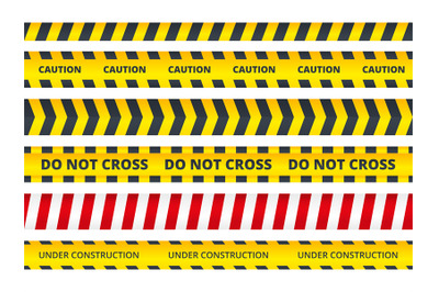 Seamless security stripe. Safety danger signs do not enter danger mess