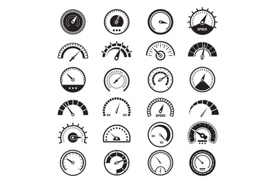 Level measure infographic. Speedometer sign fuel limit speed indicator