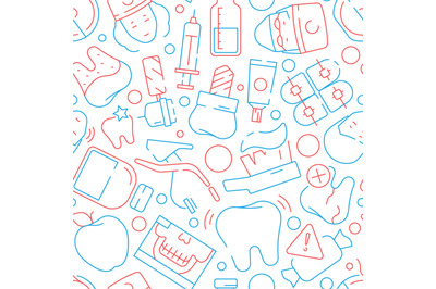 Stomatology pattern. Teeth orthodontic veneers seamless medical backgr