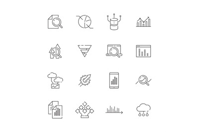 Data analysis icon. Business strategy graphics management scheme analy