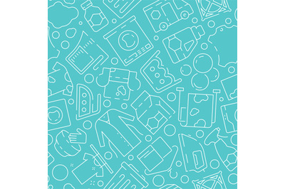 Laundry service pattern. Dry washing machine garments cleaning clothes