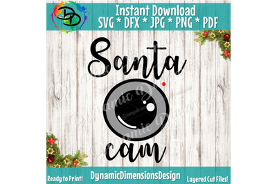 Santa Cam Svg, Santa Cam, Winter Svg, Santa Hat svg, Camera, Christmas