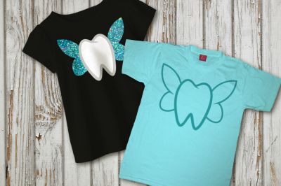 Tooth with Fairy Wings | SVG | PNG | DXF