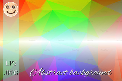 Light rainbow low poly background