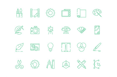 Design tools icon. Artwork web design typography creative art instrume