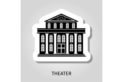 Theater black building sticker