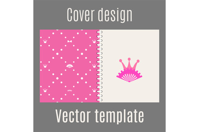 Cover design with pink princess pattern