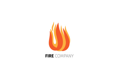 Fire flame company logo template